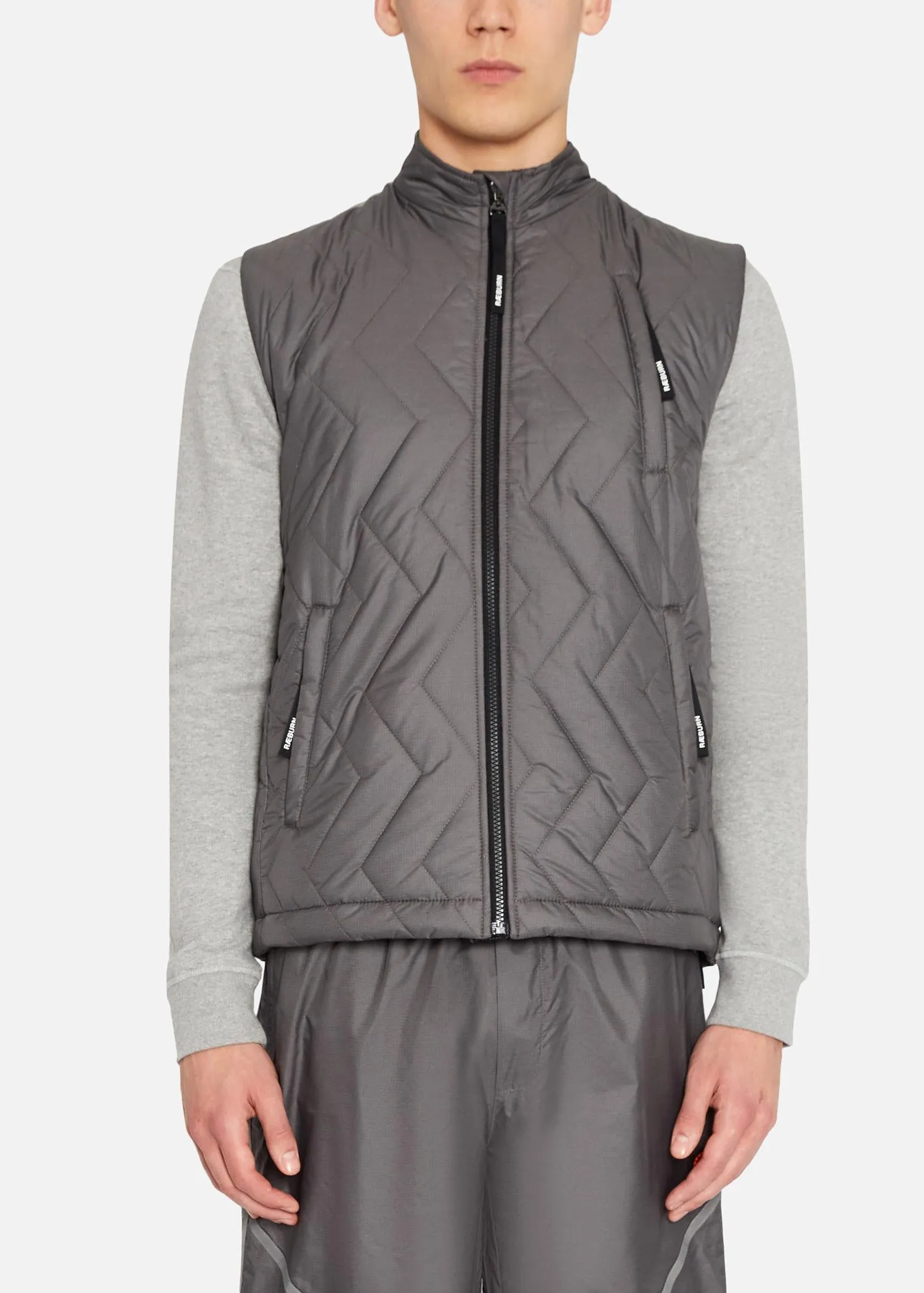 SI QUILTED GILET GREY