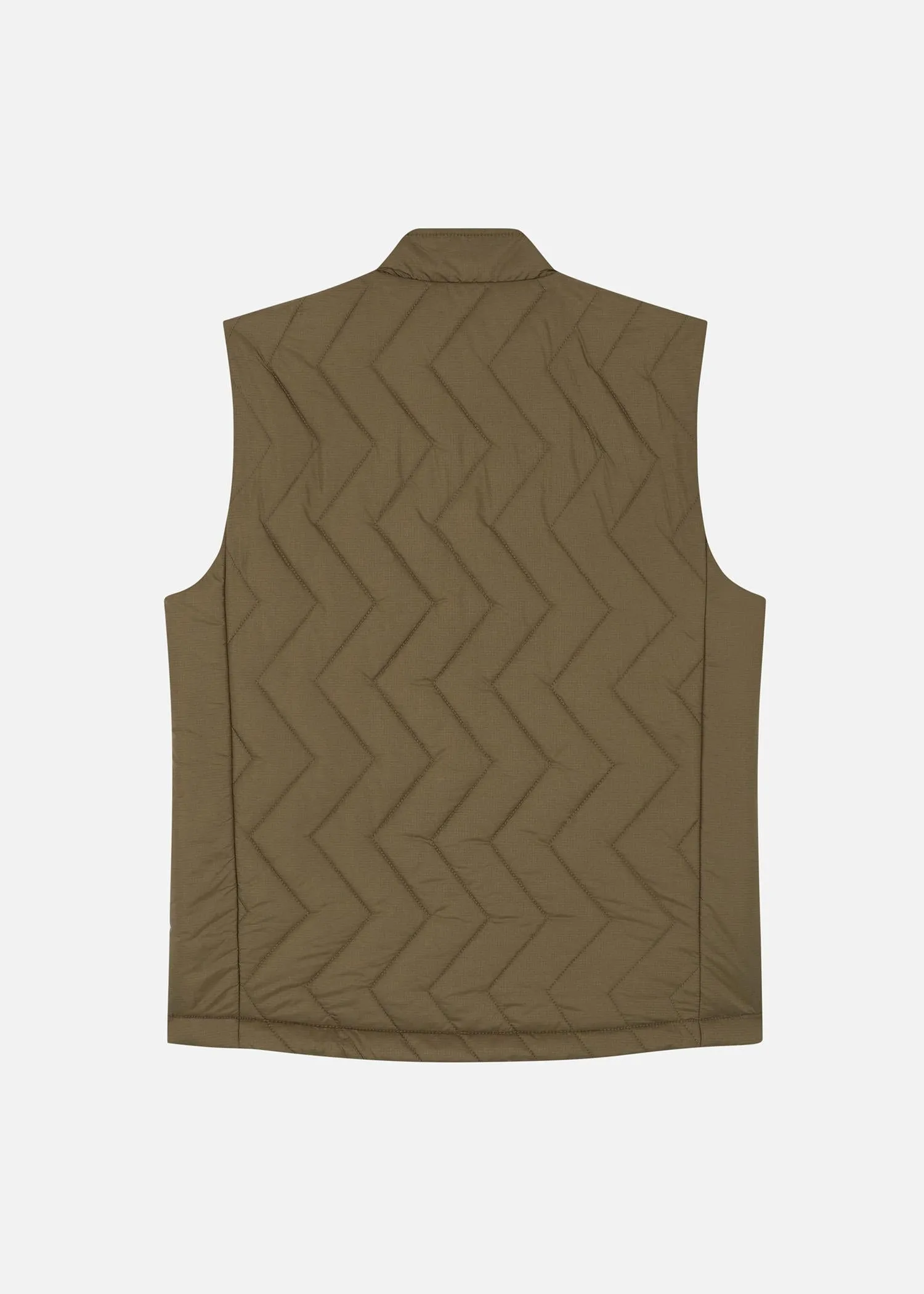 SI QUILTED GILET OLIVE