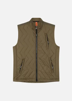 SI QUILTED GILET OLIVE