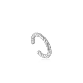 Silver Rope Ear Cuff