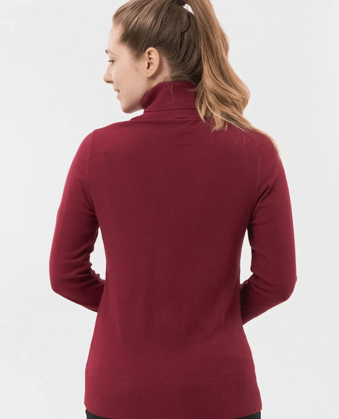 SIZE XL - PURE GOLF Glow Roll Neck Garnet Berry 005