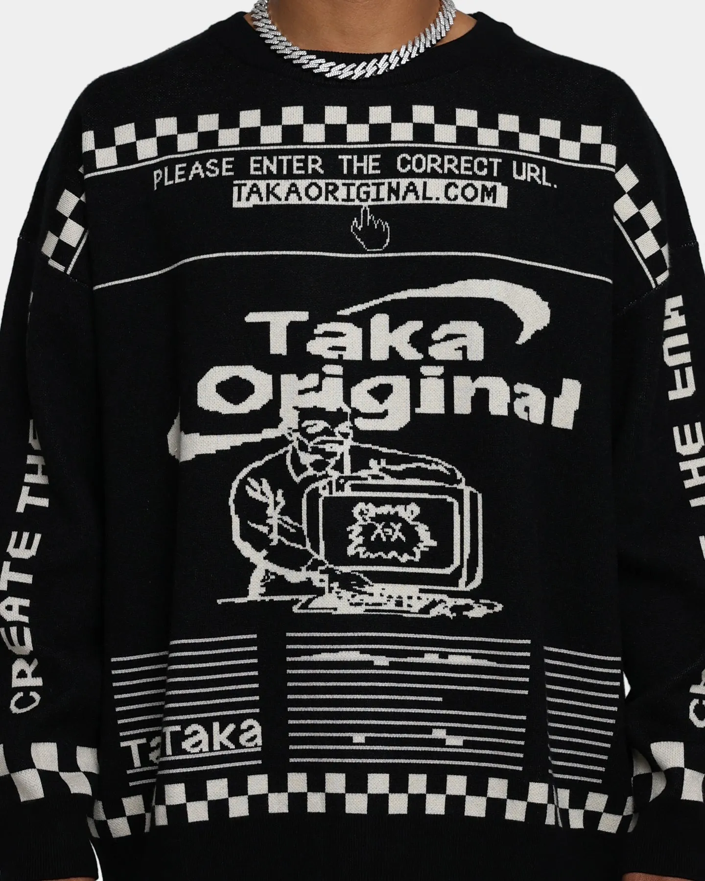 Taka Original Moody Bob Mosaic Crewneck Black