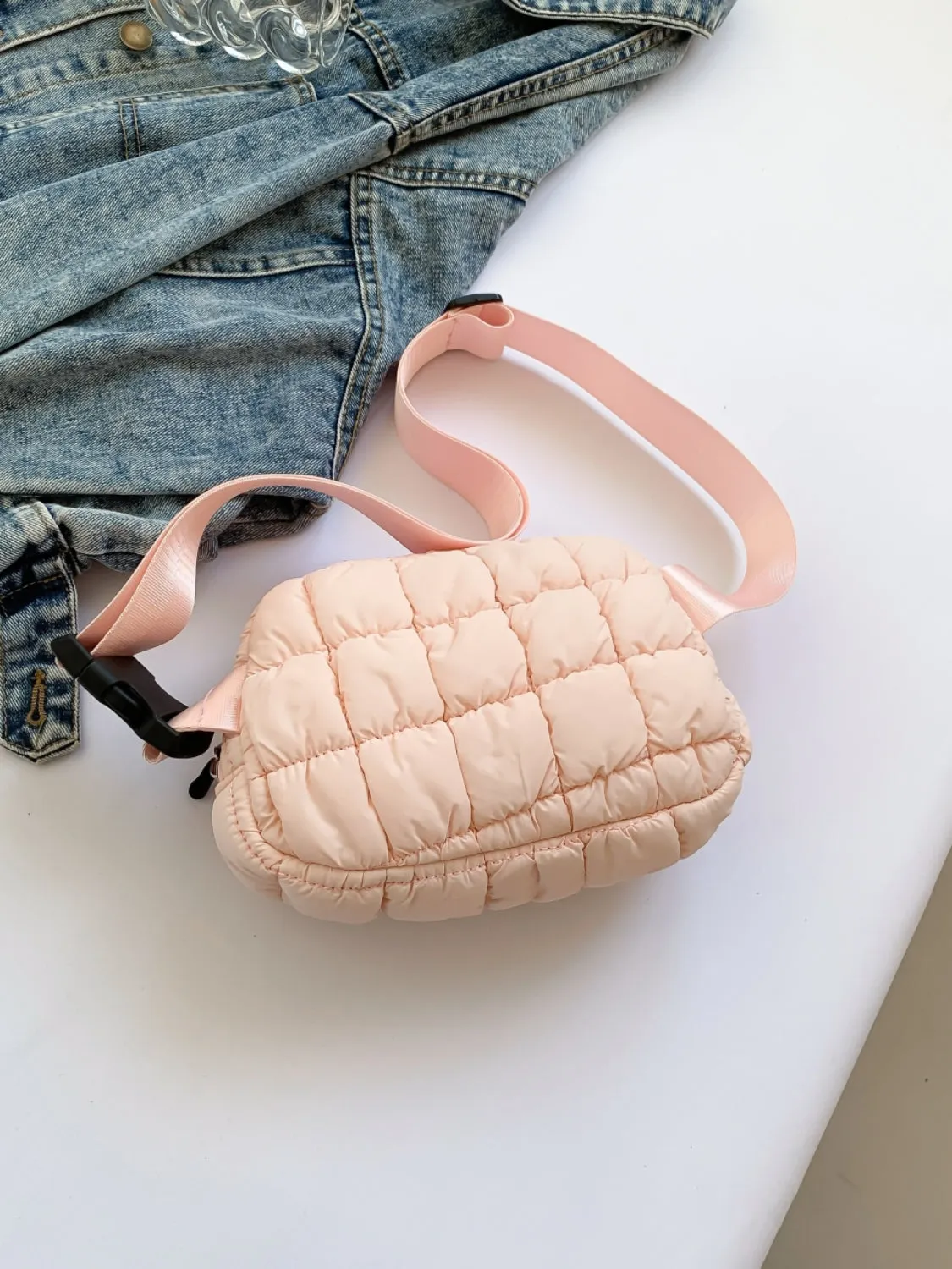 TEEK - Bubble Texture Adjustable Strap Crossbody Bag