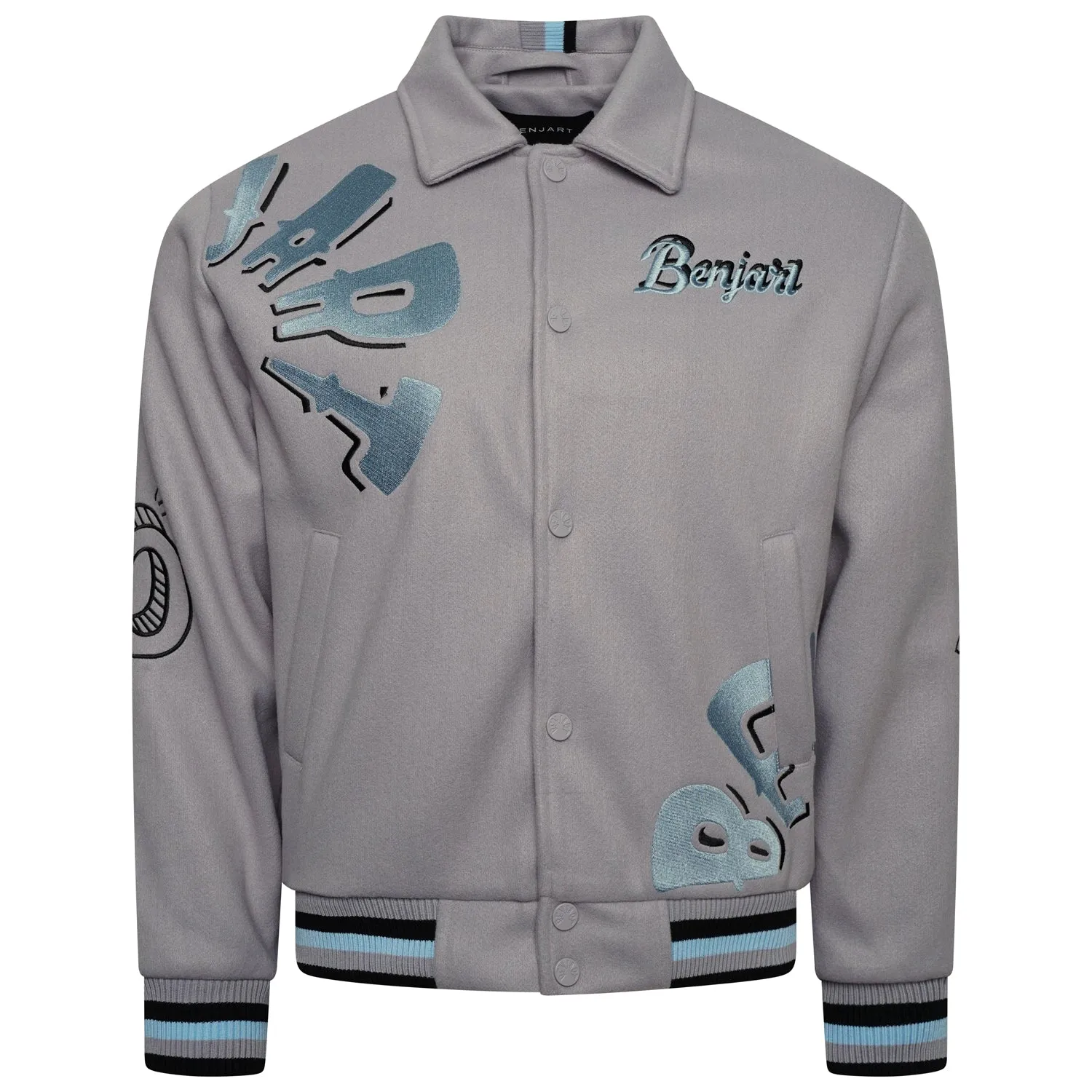 The Popart Varsity Jacket - Grey