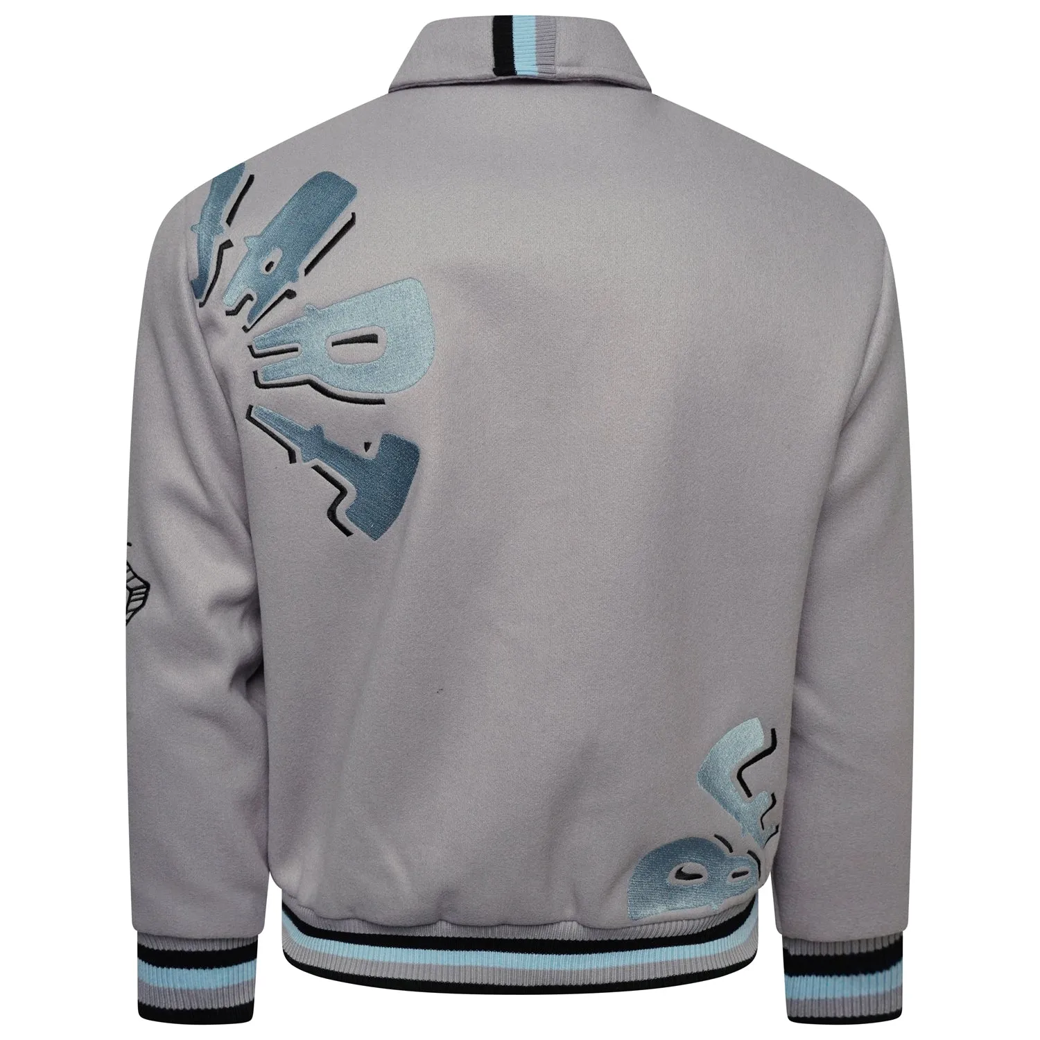 The Popart Varsity Jacket - Grey