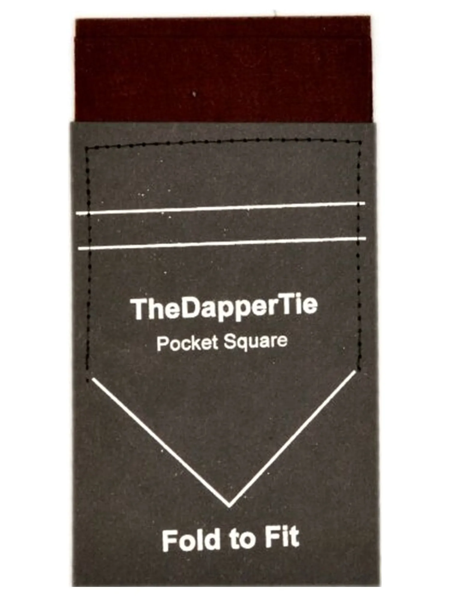 TheDapperTie - Men's Cotton Flat Double Toned Pre Folded Pocket Square on Card