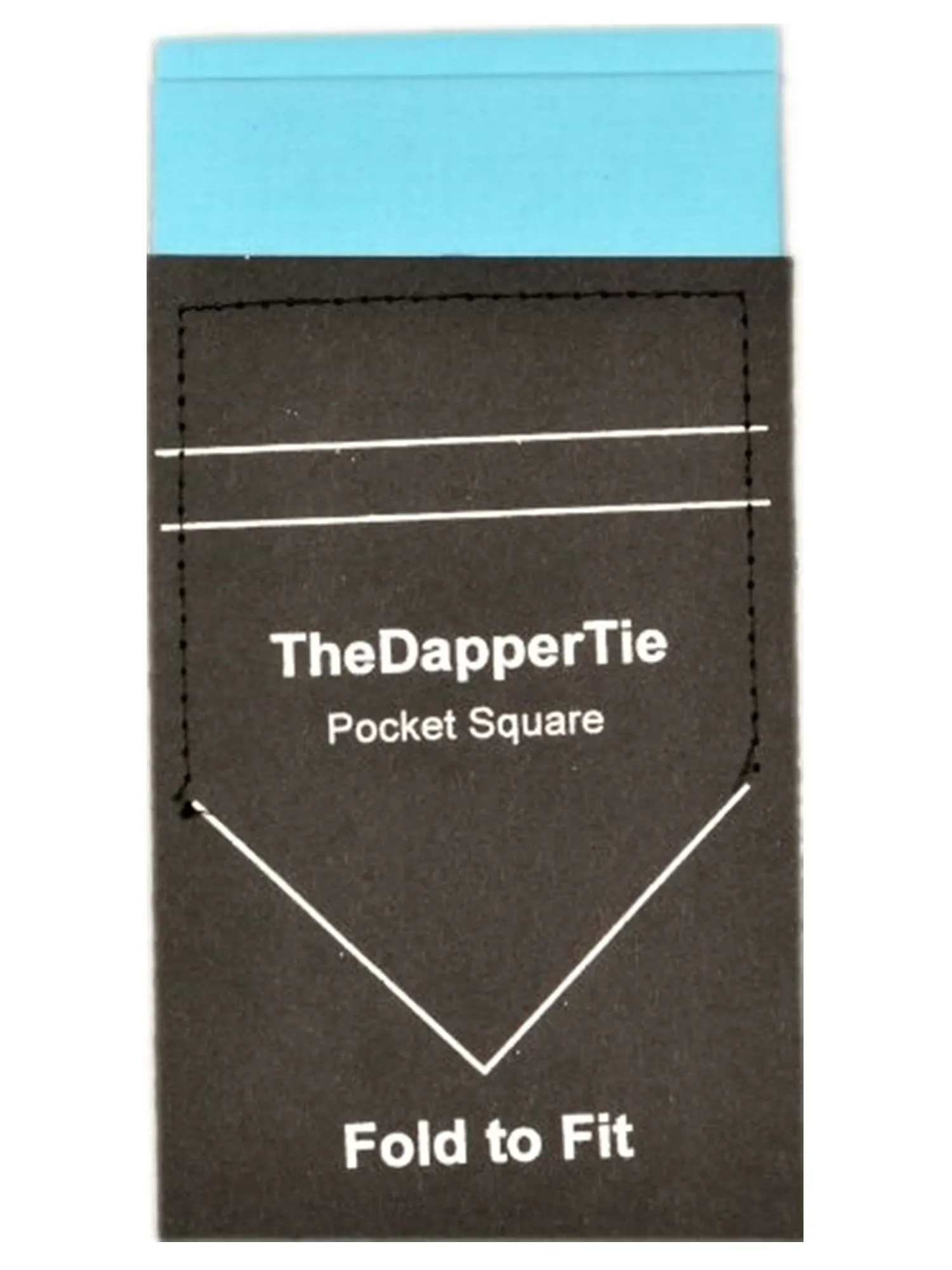 TheDapperTie - Men's Cotton Flat Double Toned Pre Folded Pocket Square on Card