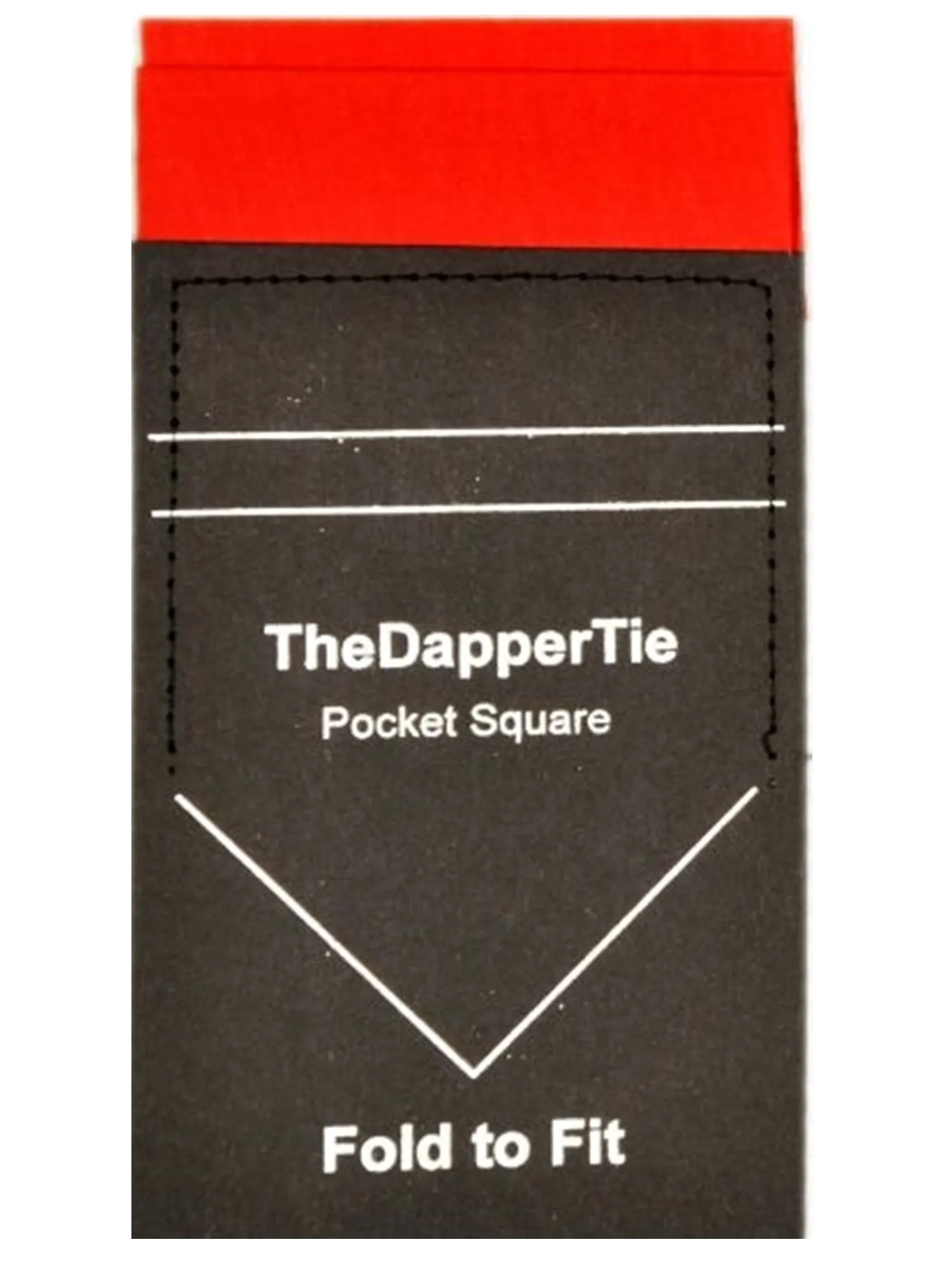 TheDapperTie - Men's Cotton Flat Double Toned Pre Folded Pocket Square on Card