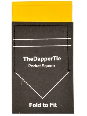 TheDapperTie - Men's Cotton Flat Double Toned Pre Folded Pocket Square on Card