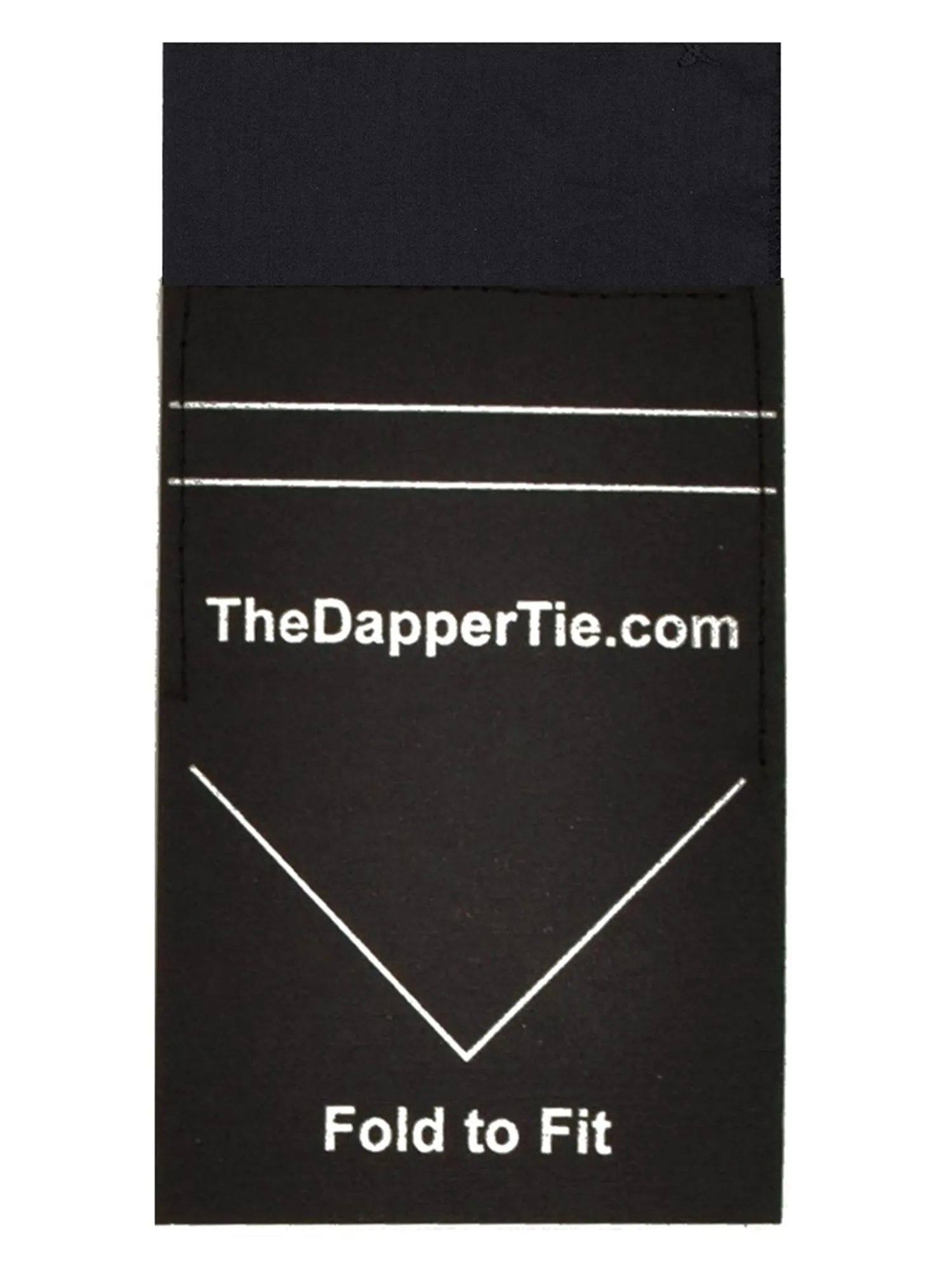 TheDapperTie - Men's Cotton Flat Pre Folded Pocket Square on Card