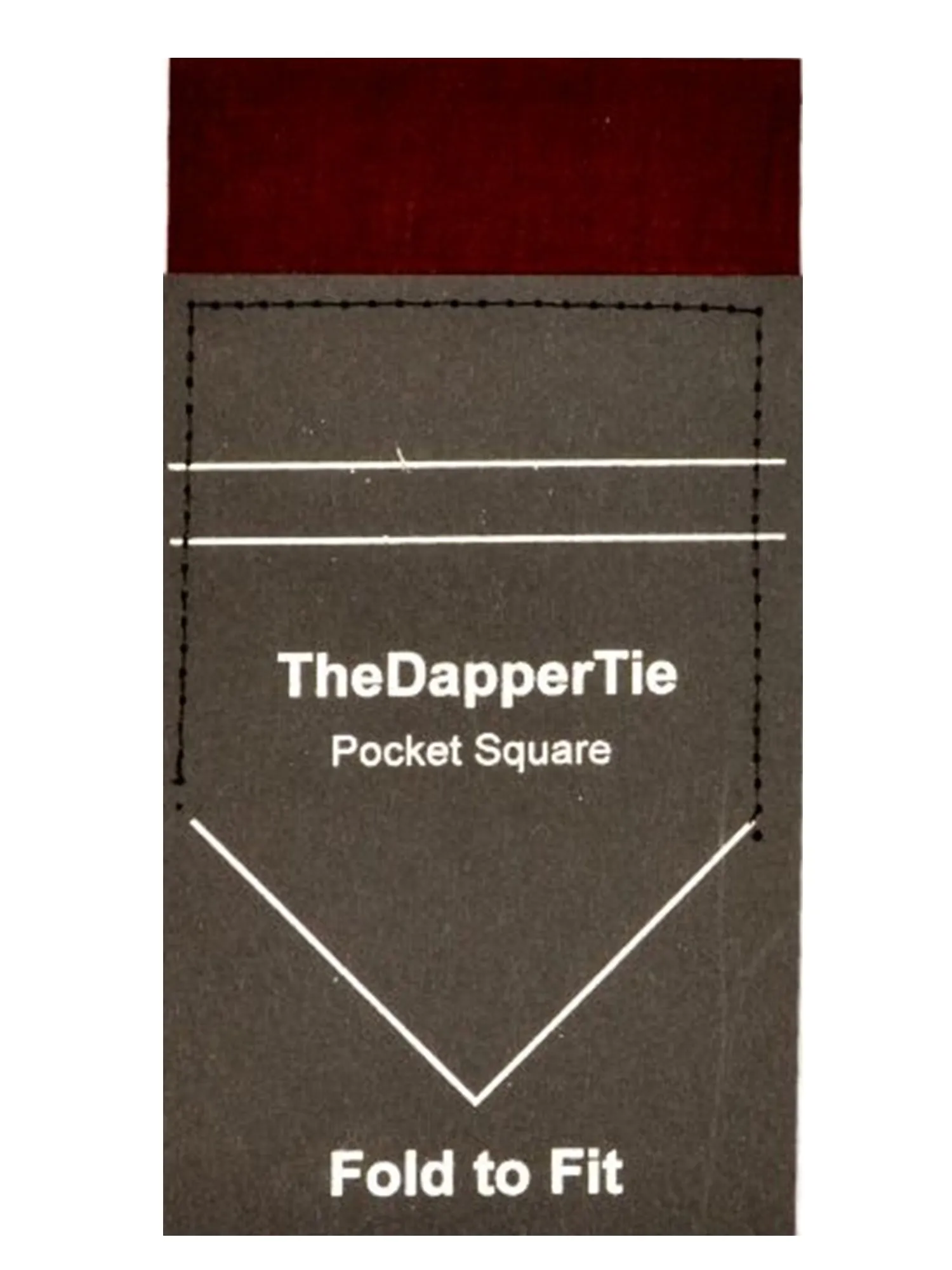 TheDapperTie - Men's Cotton Flat Pre Folded Pocket Square on Card