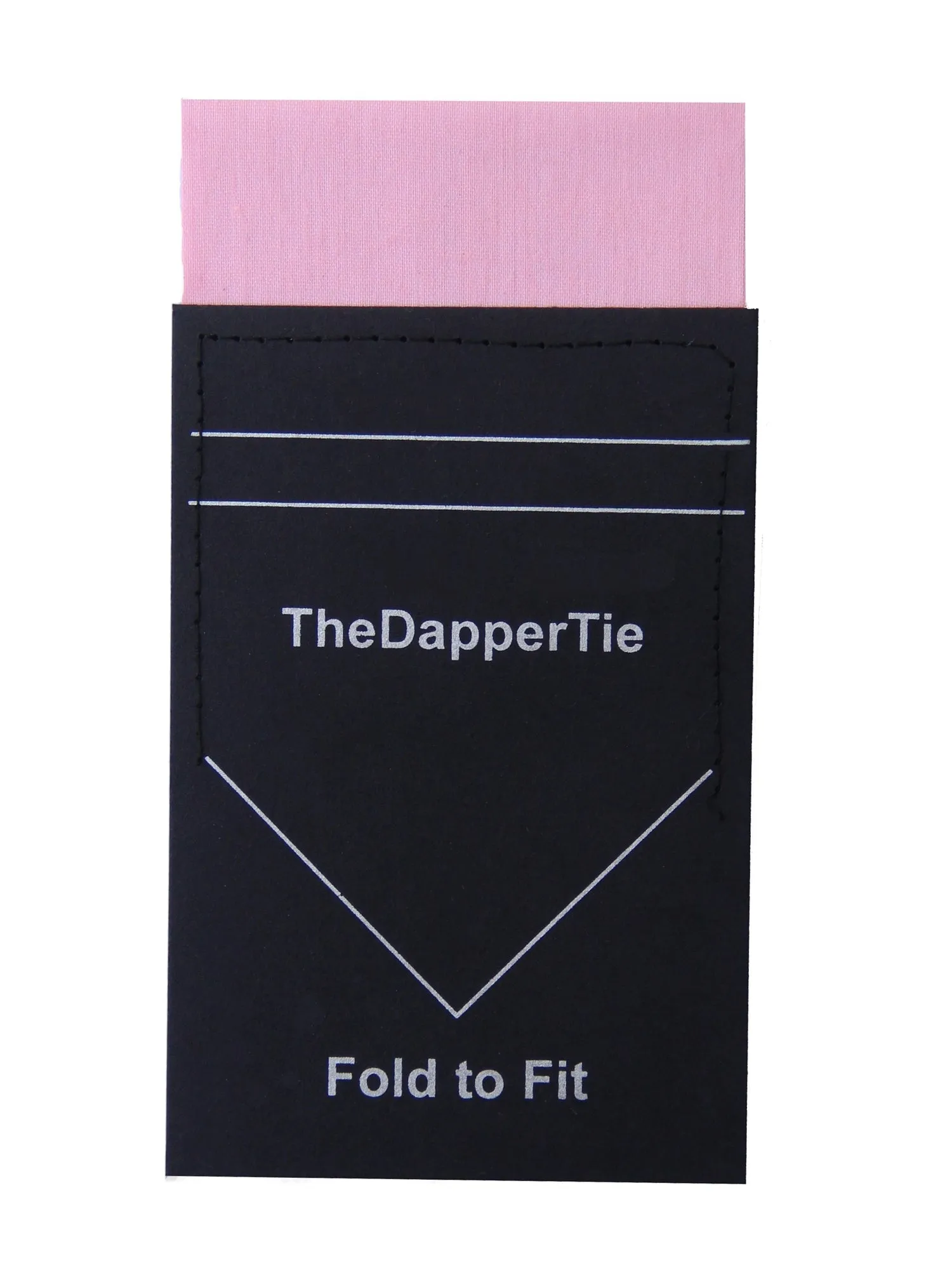 TheDapperTie - Men's Cotton Flat Pre Folded Pocket Square on Card