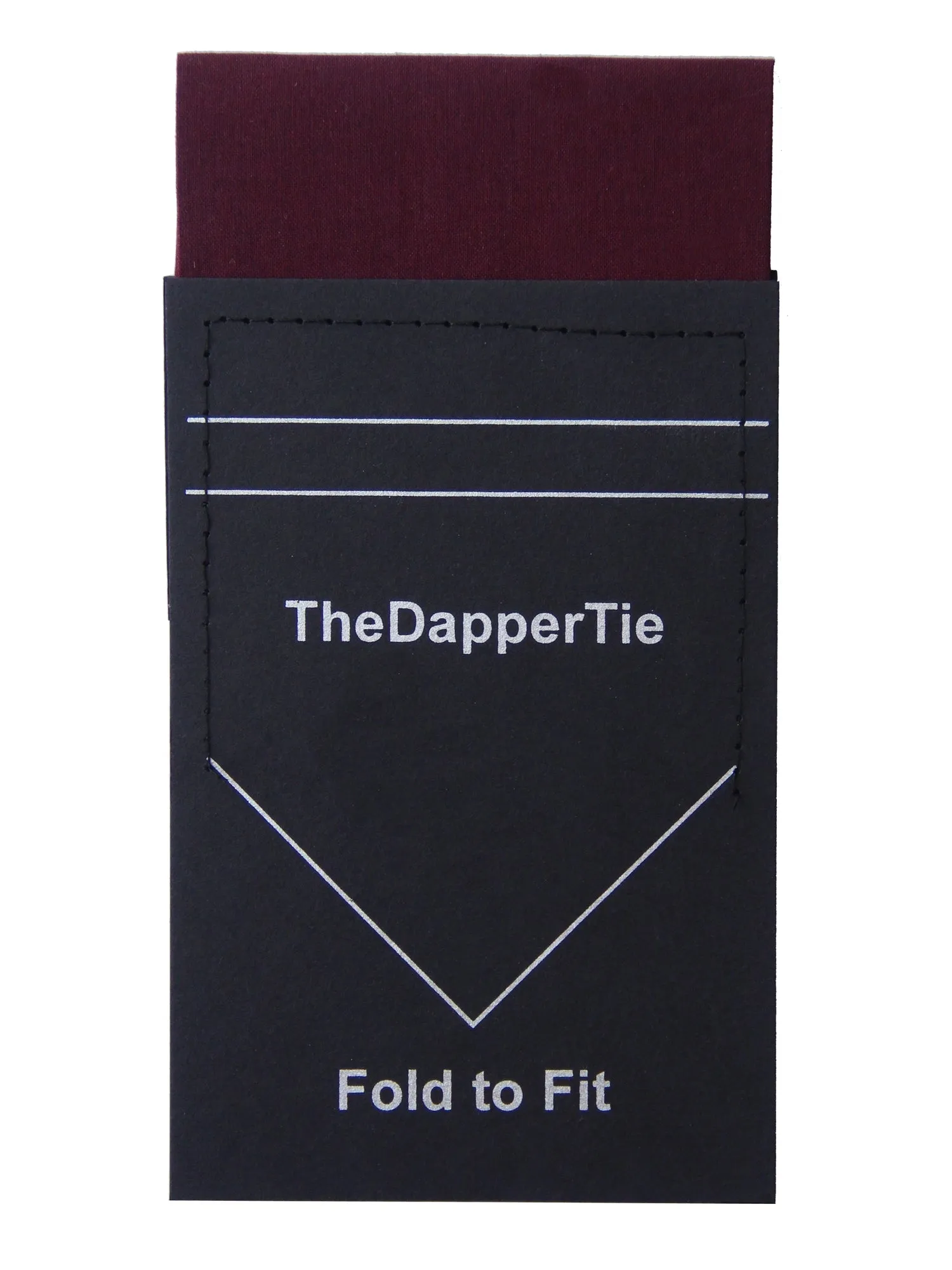 TheDapperTie - Men's Cotton Flat Pre Folded Pocket Square on Card