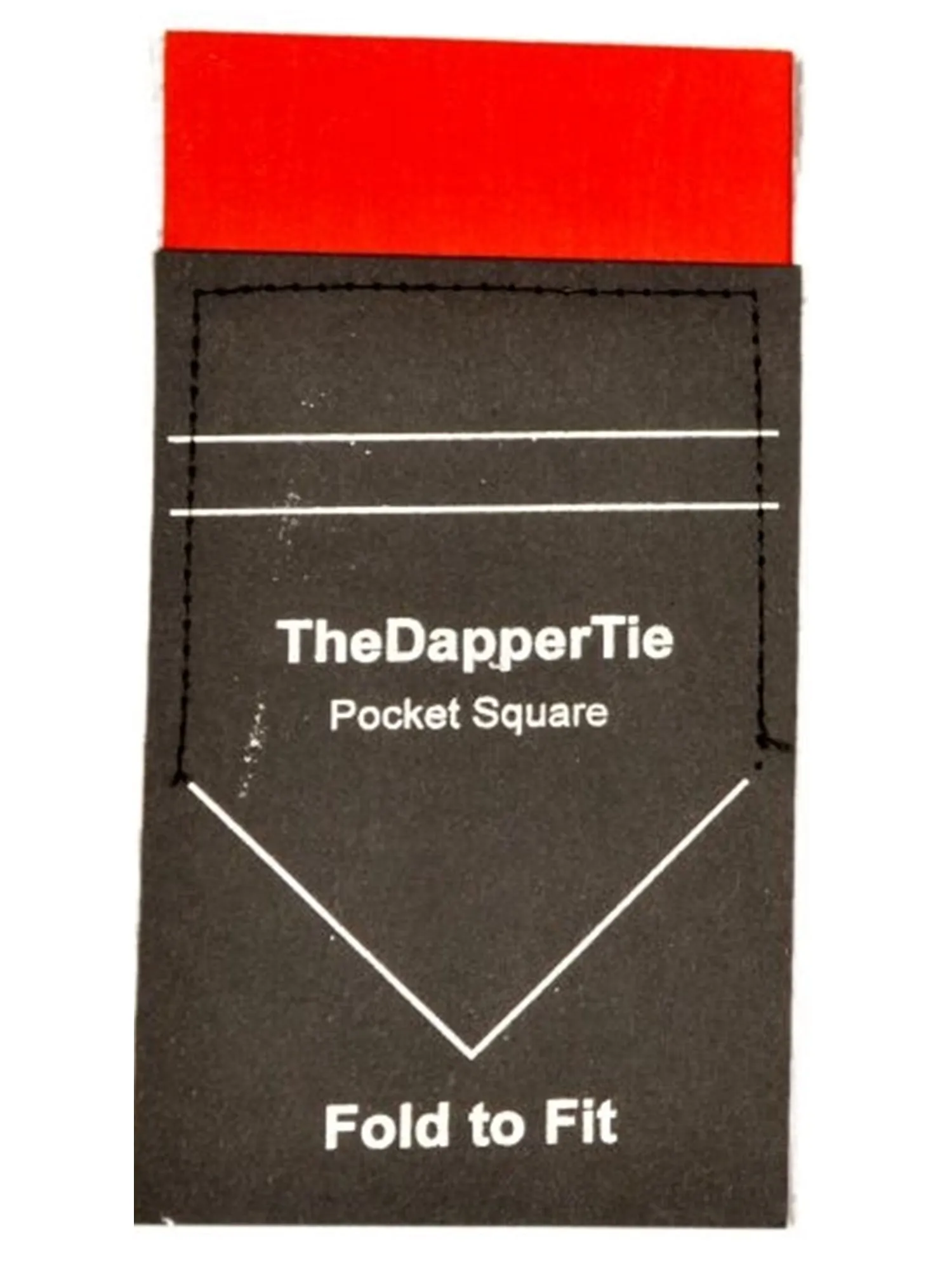 TheDapperTie - Men's Cotton Flat Pre Folded Pocket Square on Card