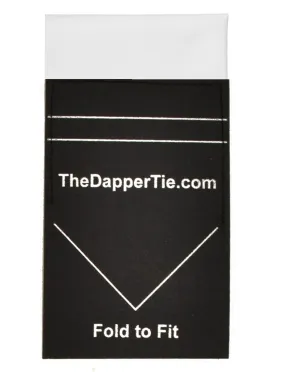 TheDapperTie - Men's Cotton Flat Pre Folded Pocket Square on Card