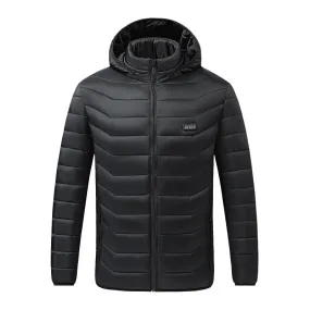 Unisex 21 Area Hooded Heated Down Jacket