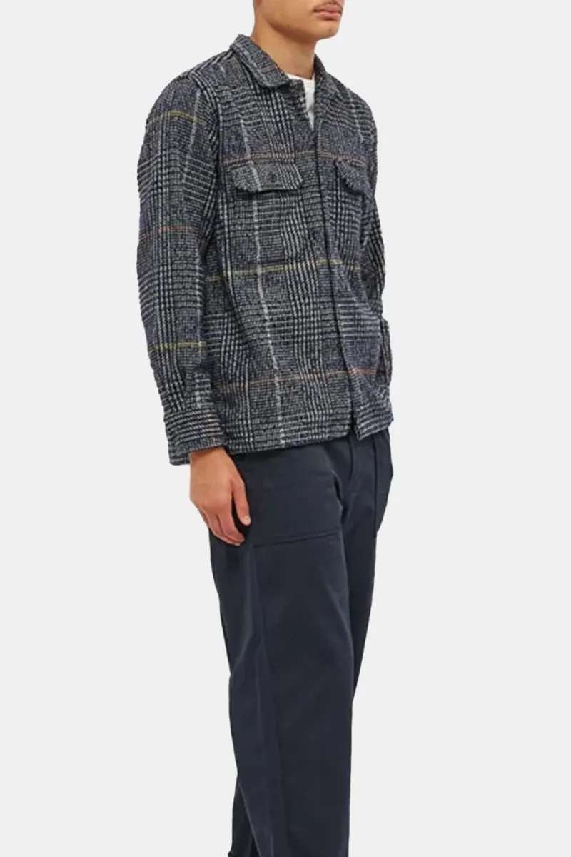 Universal Works Long Sleeved Utility Shirt (Navy Dogtooth Check)