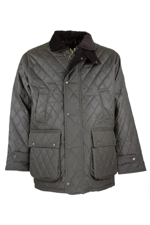 W27 - Men's Aarhus Quilted Wax Coat - DARK OLIVE