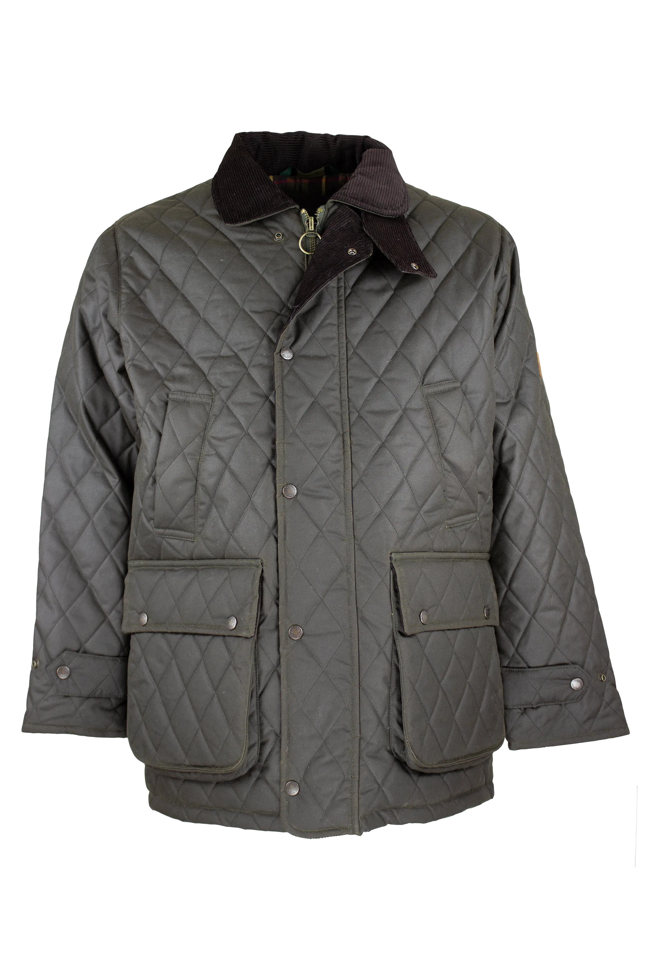 W27 - Men's Aarhus Quilted Wax Coat - DARK OLIVE