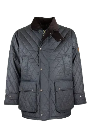 W27 - Men's Aarhus Quilted Wax Coat - NAVY