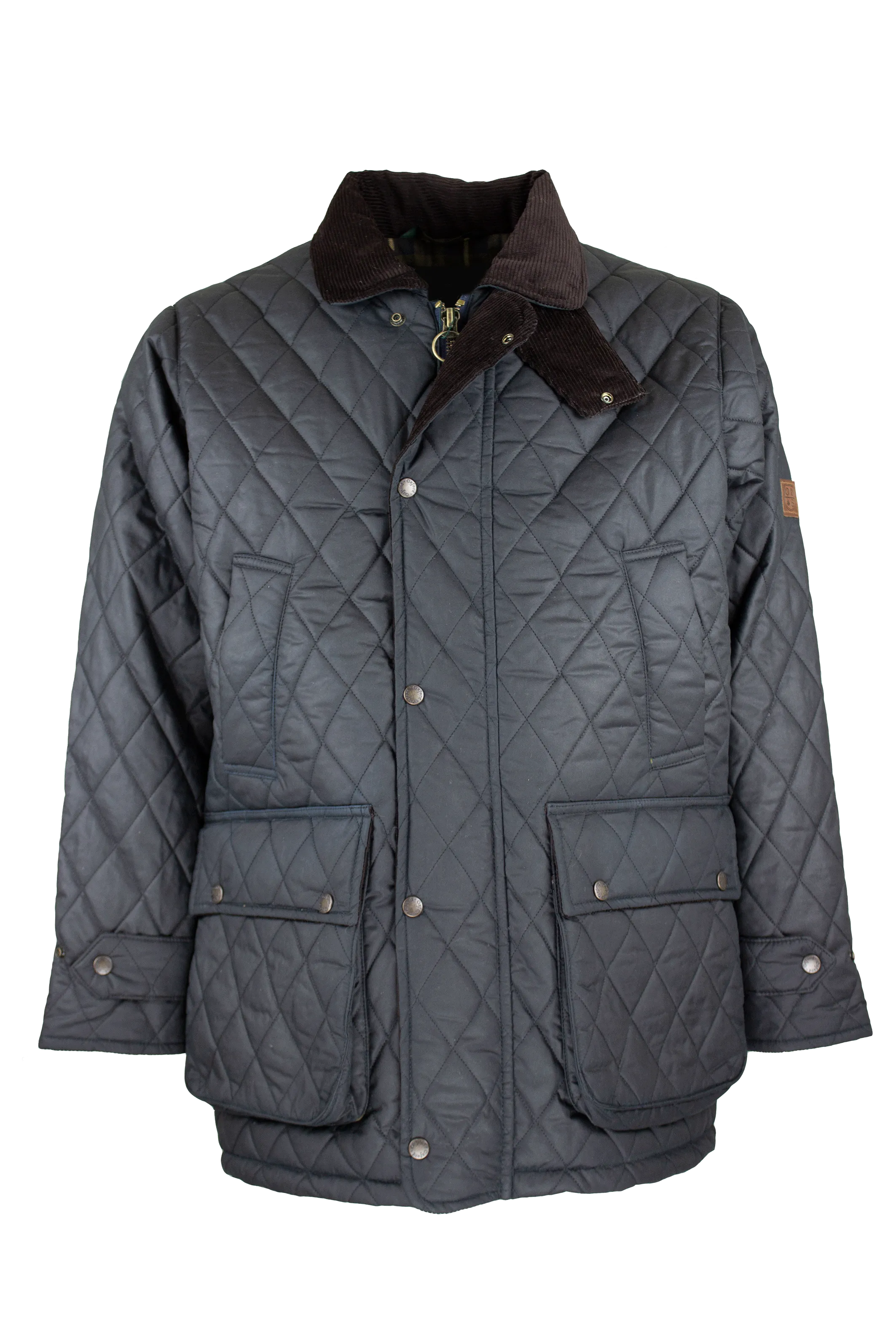 W27 - Men's Aarhus Quilted Wax Coat - NAVY