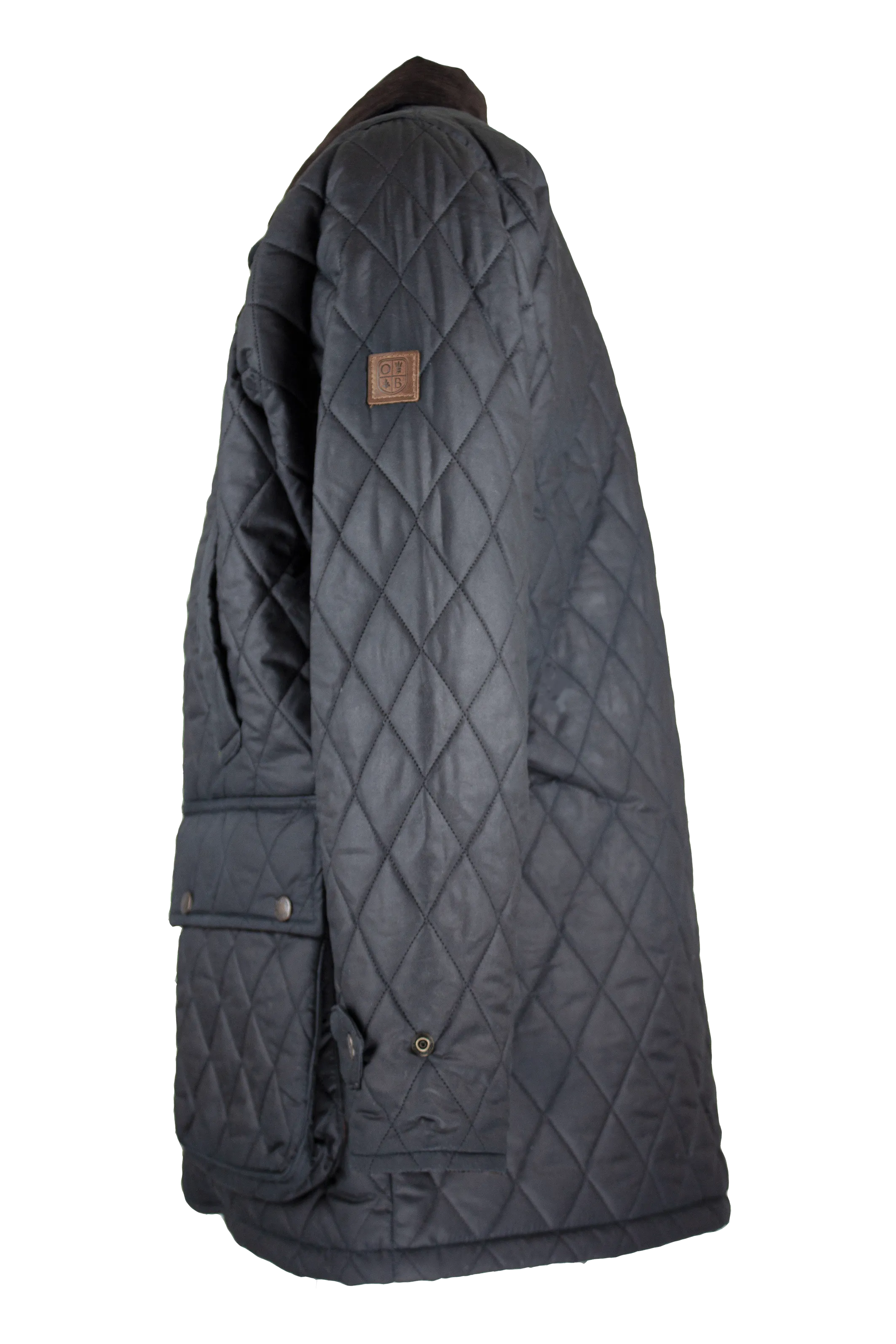 W27 - Men's Aarhus Quilted Wax Coat - NAVY