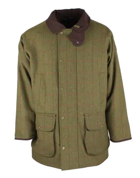 W37 - Men's Brampton Raglan Tweed Coat - DARK GREEN (5907/51)