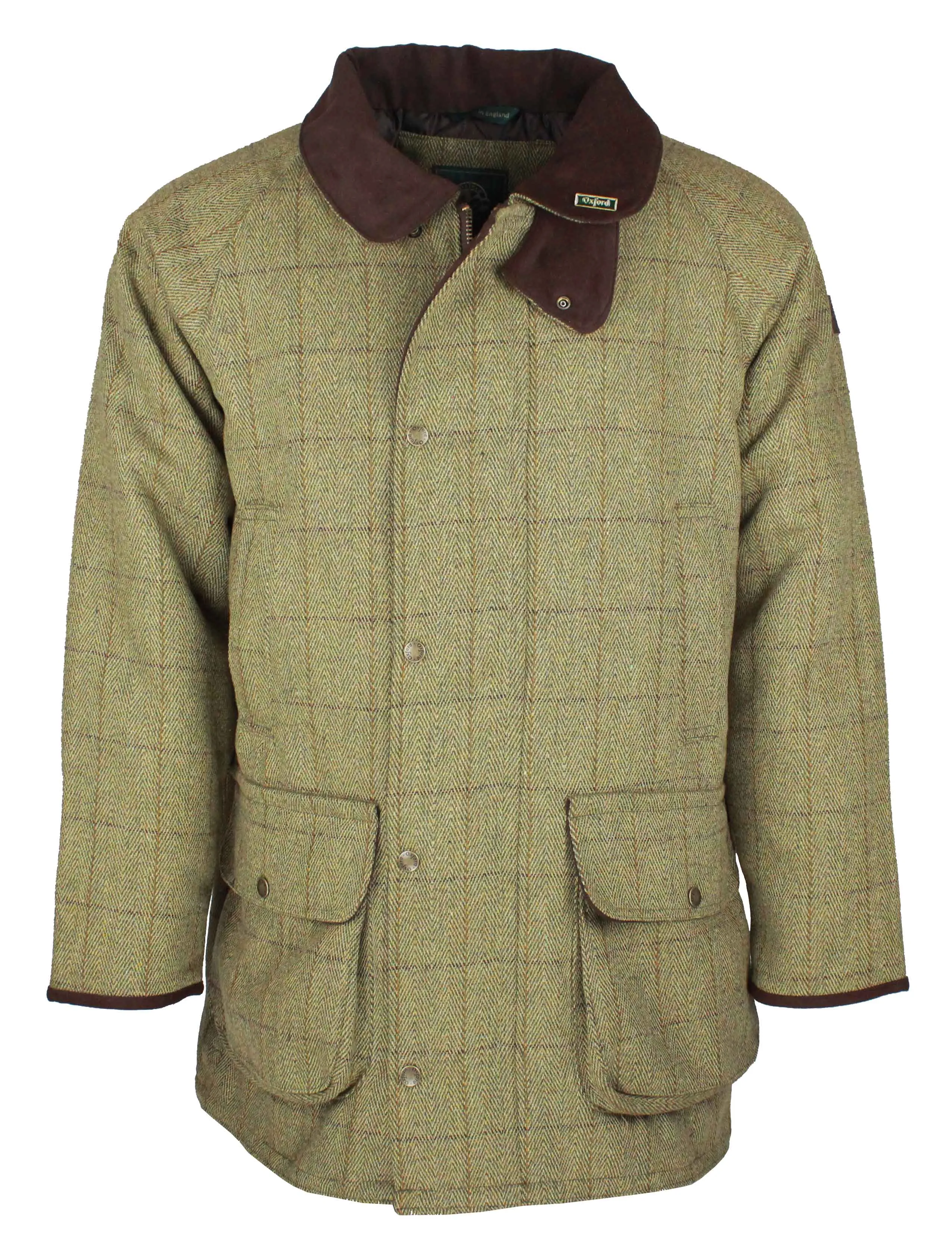 W37 - Men's Brampton Raglan Tweed Coat - SAGE (5433/21)