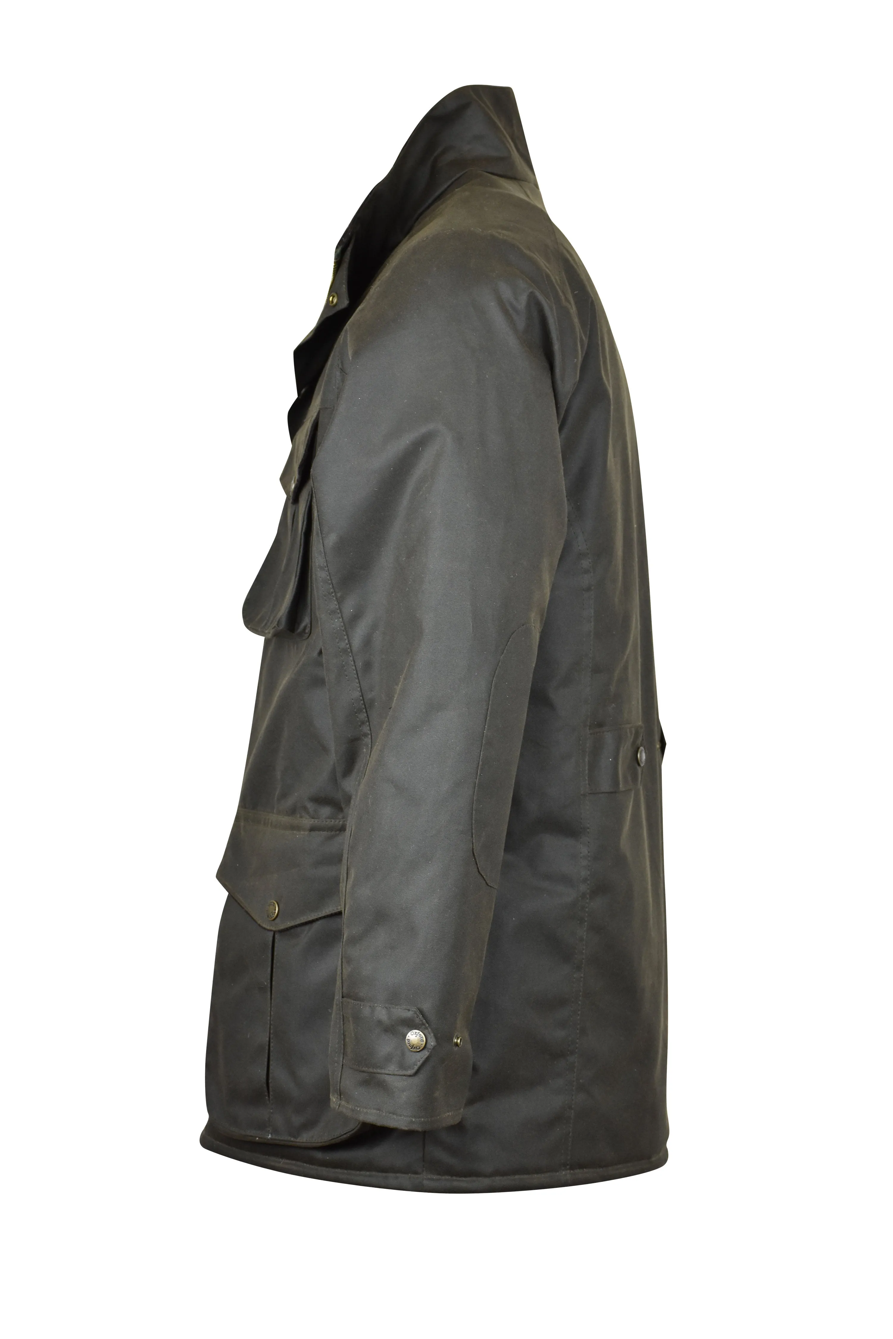 W71 - Men's Fiskar Padded Wax Coat - DARK OLIVE