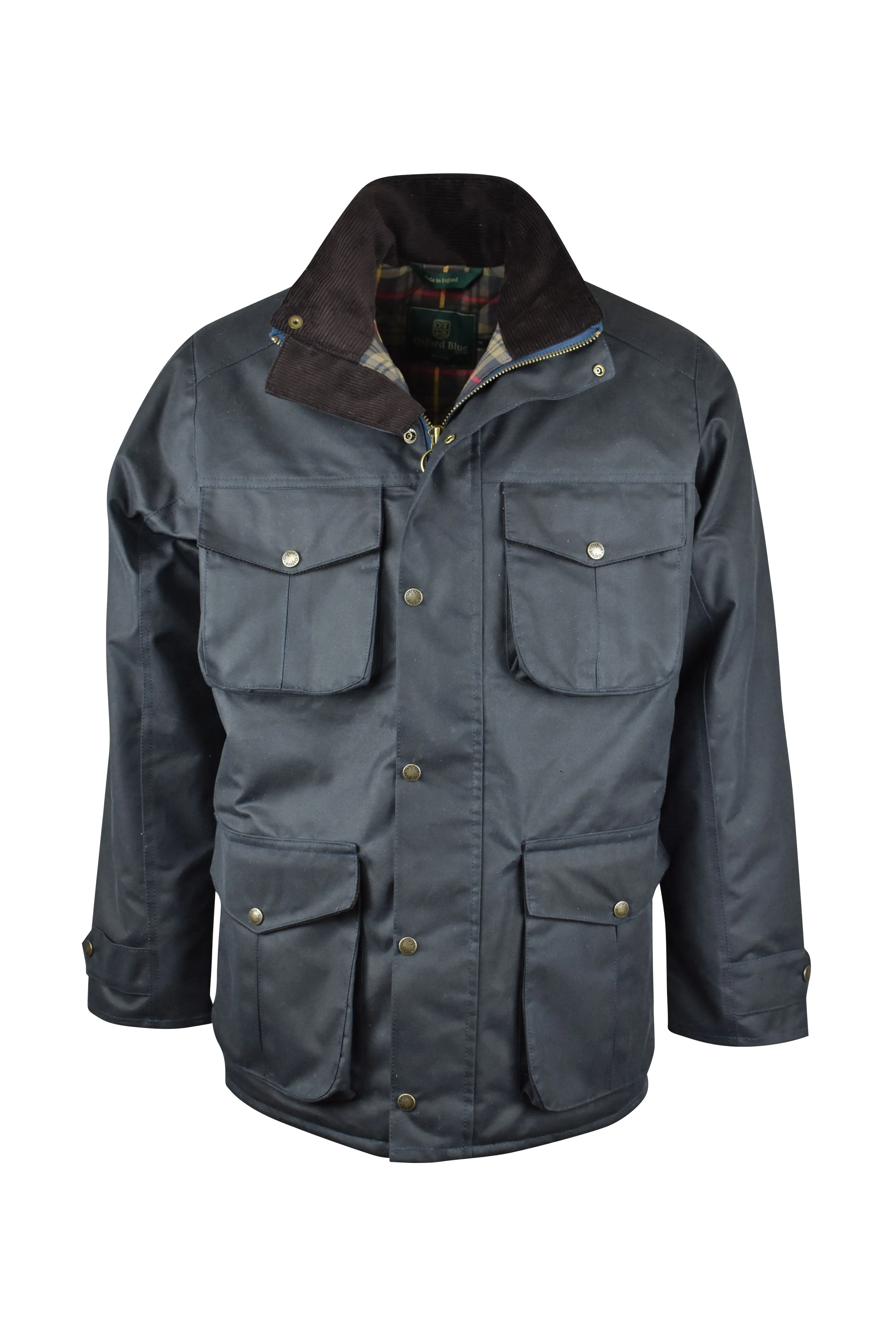 W71 - Men's Fiskar Padded Wax Coat - NAVY