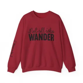 Wander Crewneck Sweatshirt with Sleeve Writing