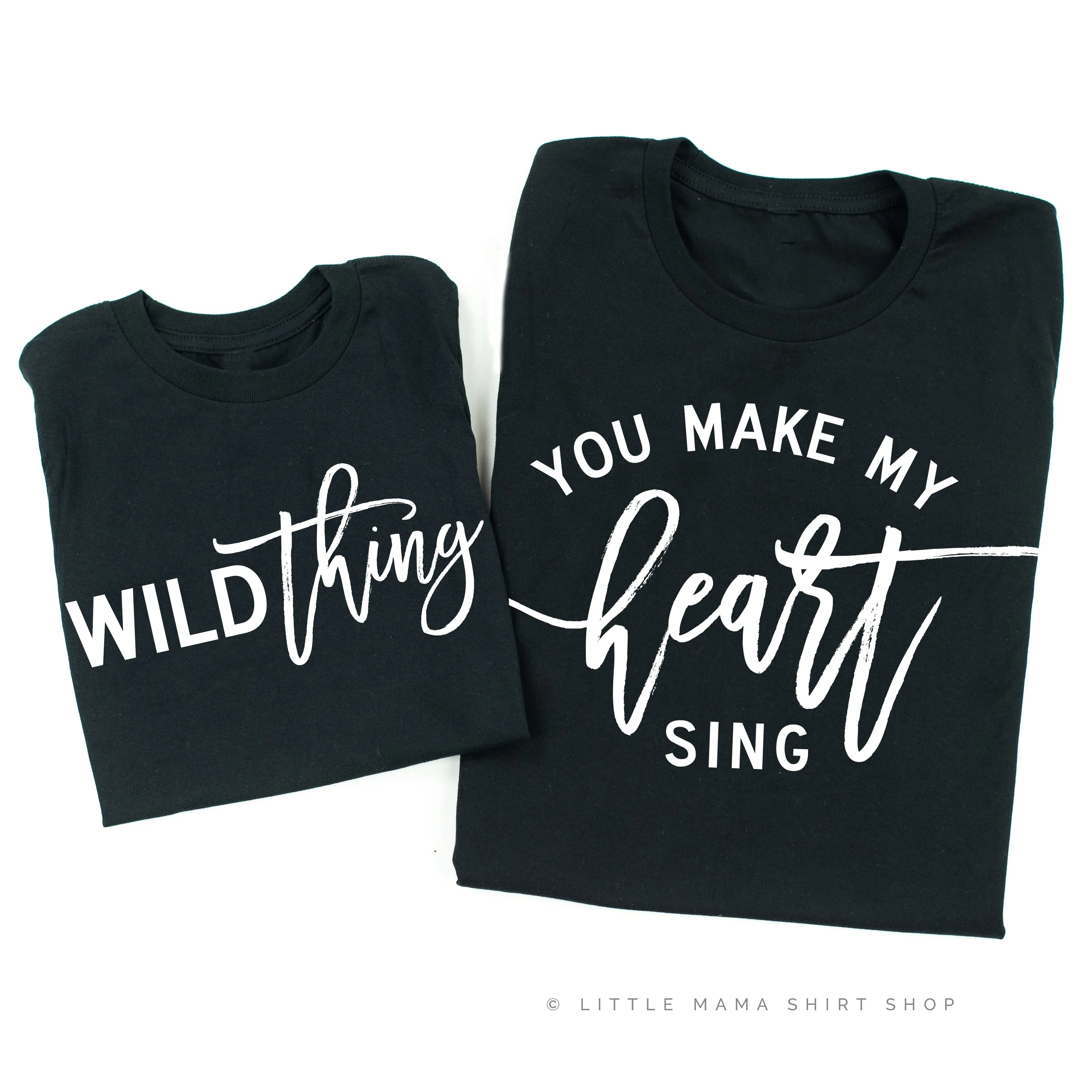 Wild Thing - You Make My Heart Sing | Set of 2 Black Shirts