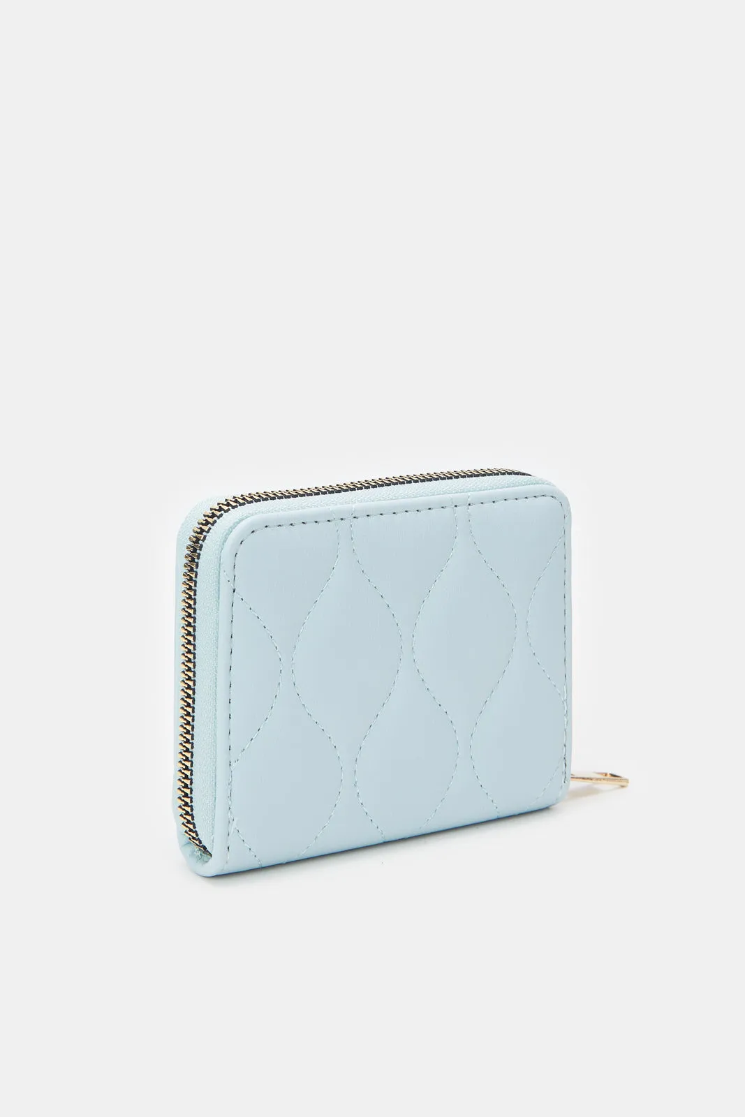 Women Blue Quilted Purse