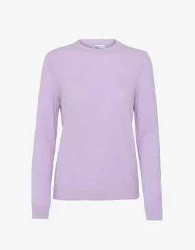 Women Light Merino Wool Crew - Soft Lavender