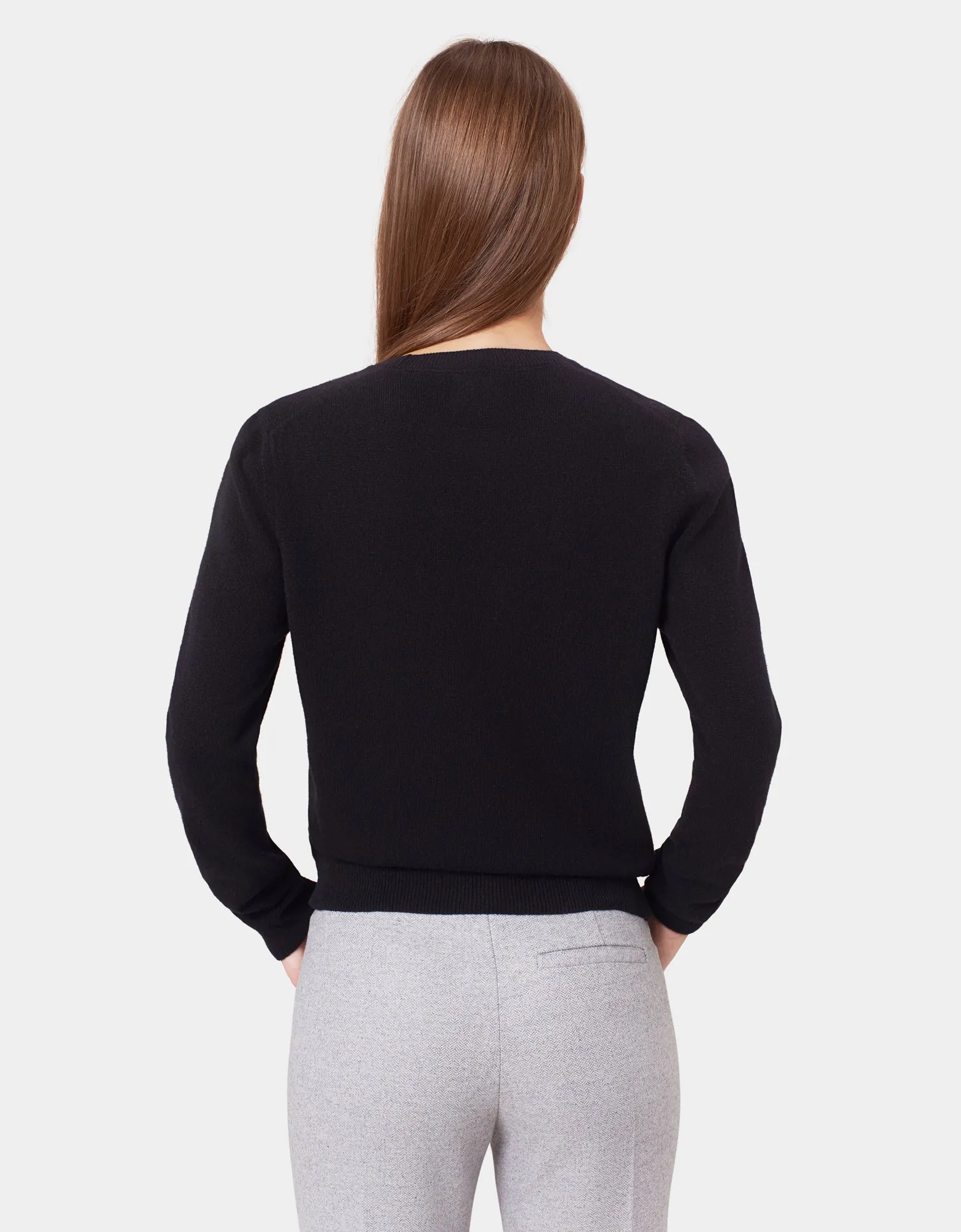 Women Light Merino Wool Crew - Stone Blue