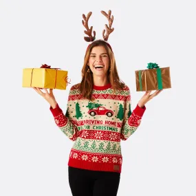 Women's Driving Home Christmas Jumper