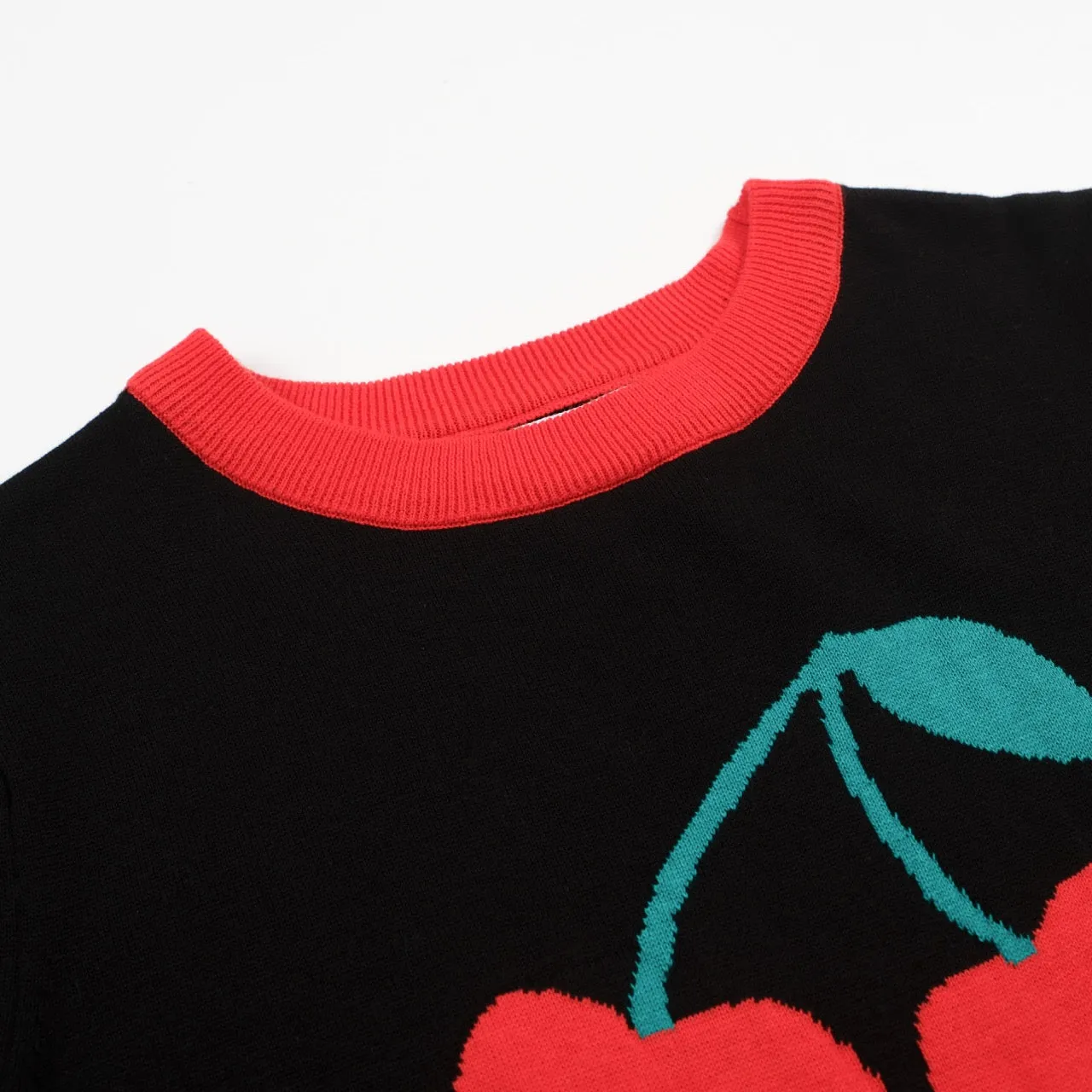 Women's vintage black cherry knit T-shirt